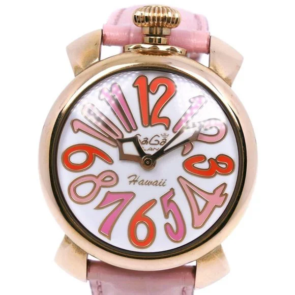 Gaga Milano .WH.KALA Manure 40 Watches pink/gold Stainless Stee Pink gold watch gaga milano White in Pink gold - 30935788 main image 2